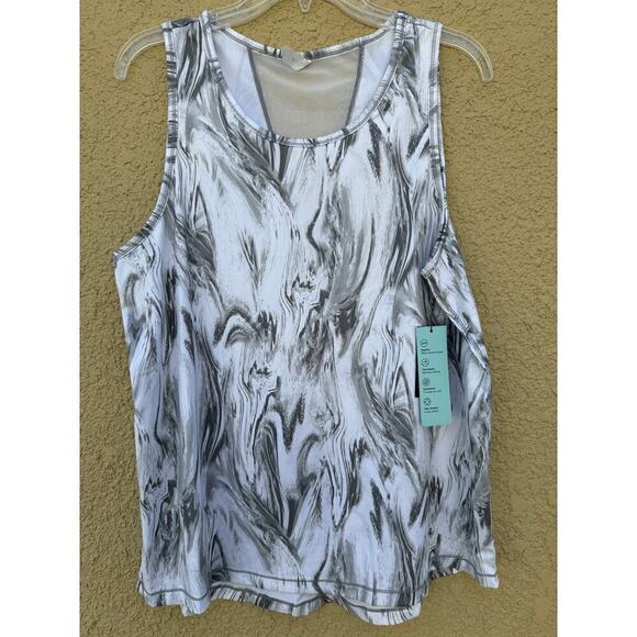 Ideology Women Large Marble Swirl Tank Top RapiDry - Picture 2 of 9